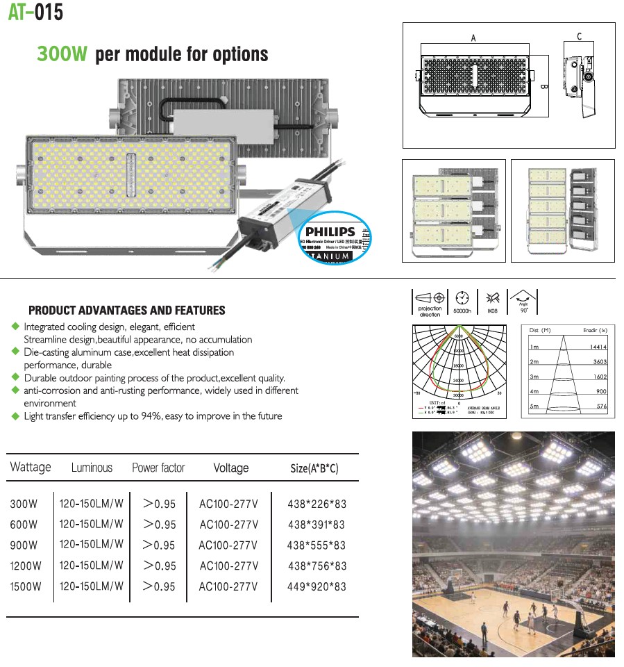 AT-015 300W per module for options AT-015 300W per module for options
