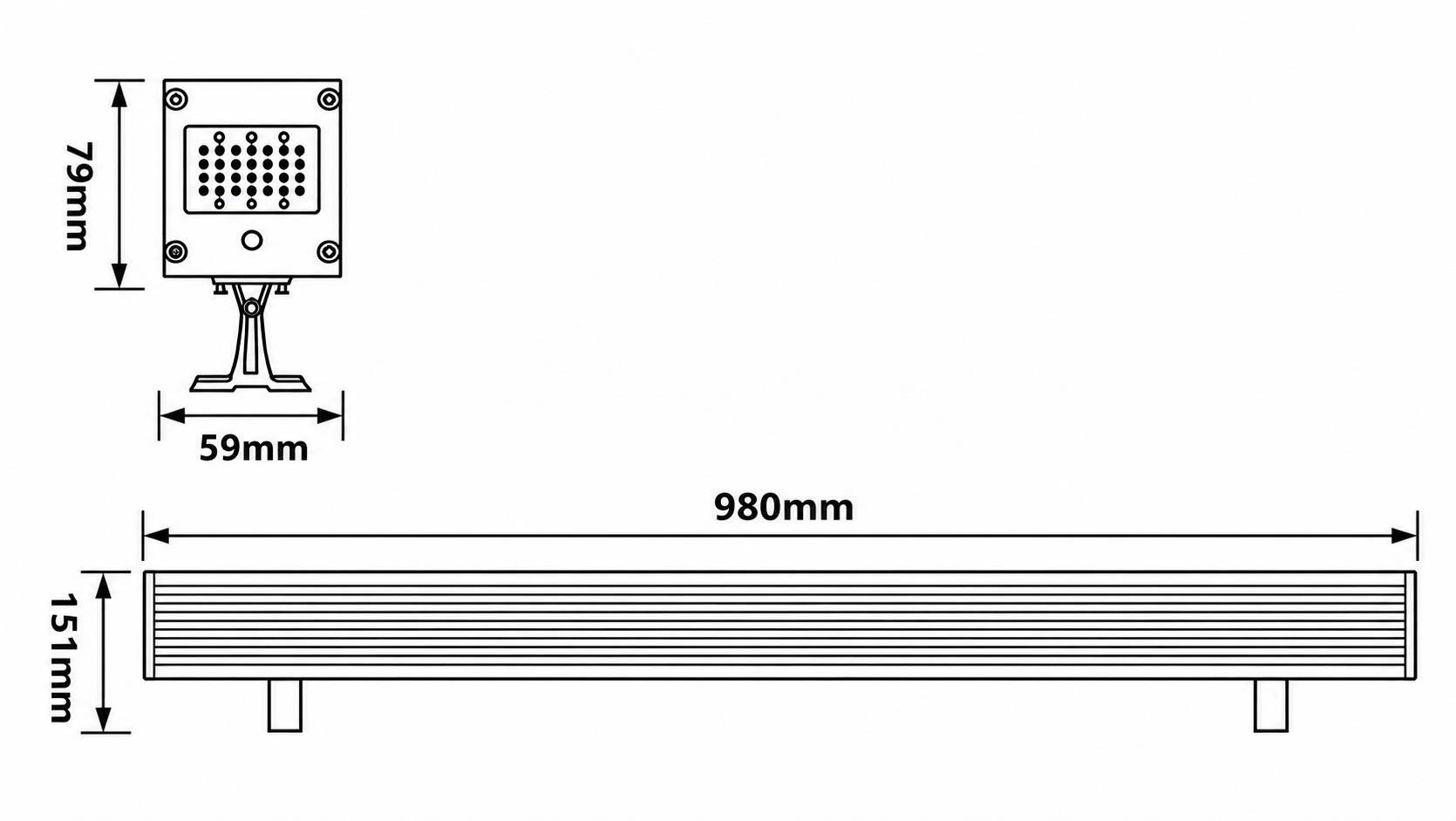 WW007 72W 4° Narrow Beam LED Wall Washer Light WW007 72W 4° Narrow Beam LED Wall Washer Light